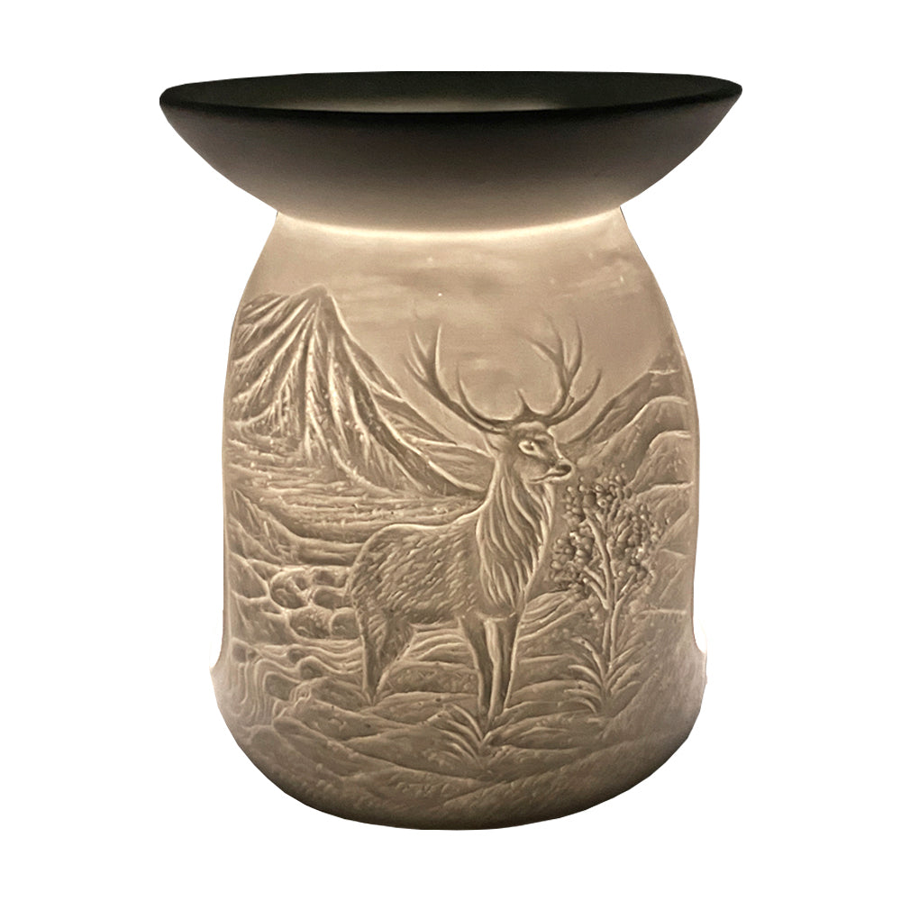 Porcelain Tealight Burners - Highland Stag