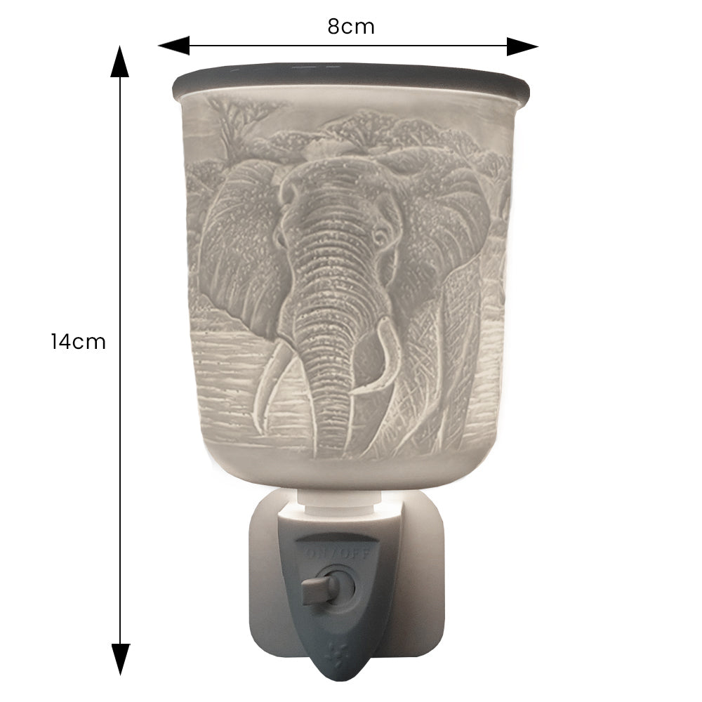 Porcelain Plug In Electric Wax Burner - Elephant