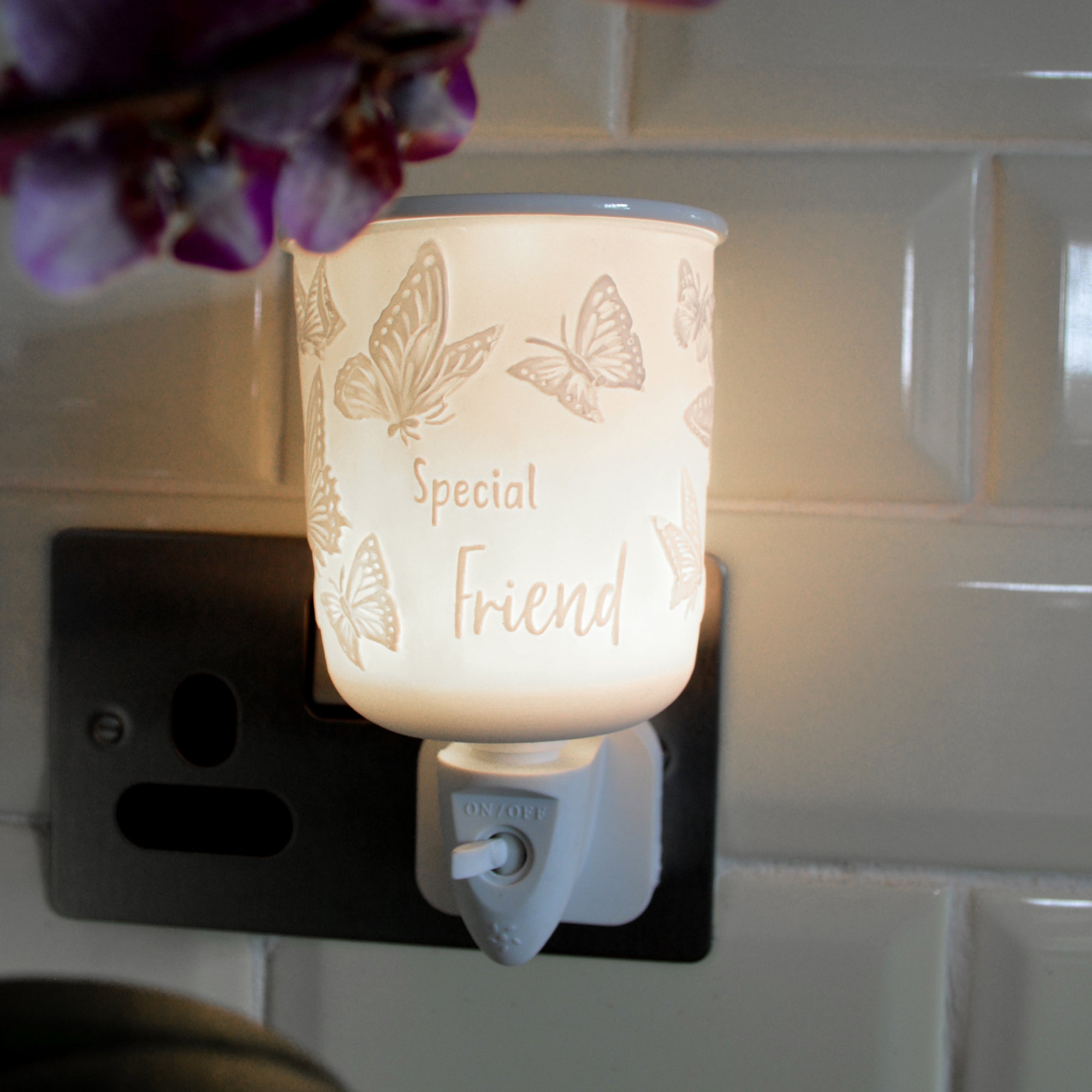 Porcelain Plug In Electric Wax Burner - Special Friend