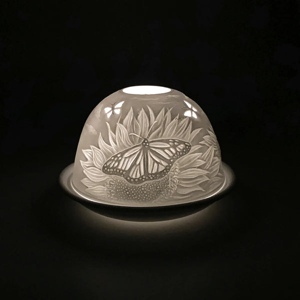 Tealight Dome - Sunflower Butterfly