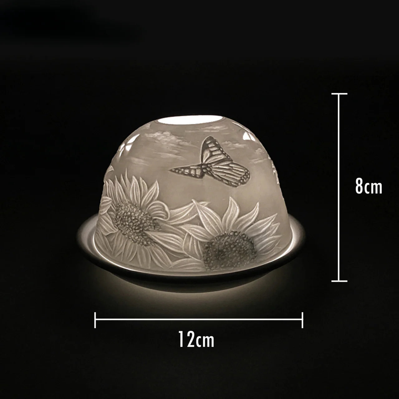 Tealight Dome - Sunflower Butterfly