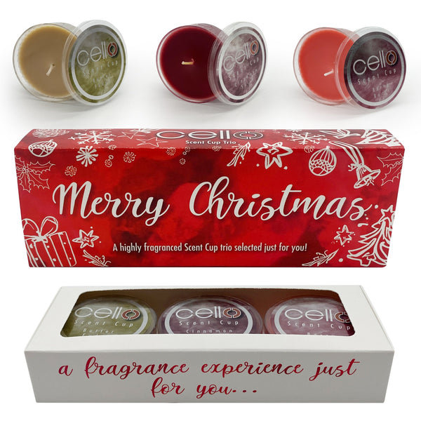 Cello Scent Cup Trio - Merry Christmas
