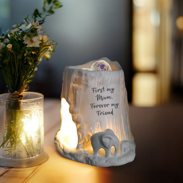 Elephant Tealight Burner - First my Mum, Forever my friend