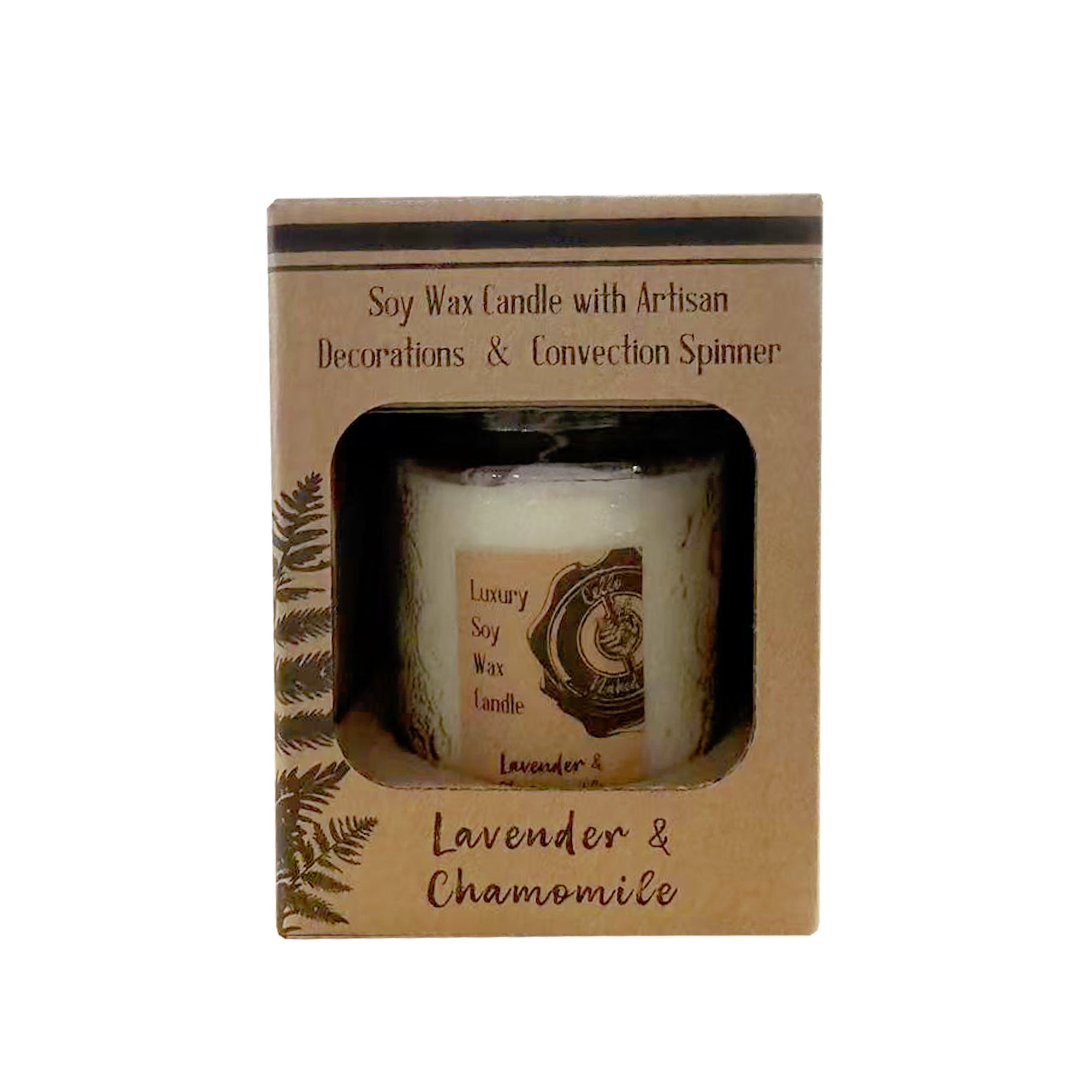 Cello Naked Candle with Convection Spinner - Lavender & Chamomile