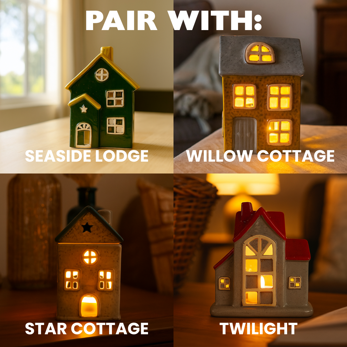 Tealight Holder Home - Willow Cottage