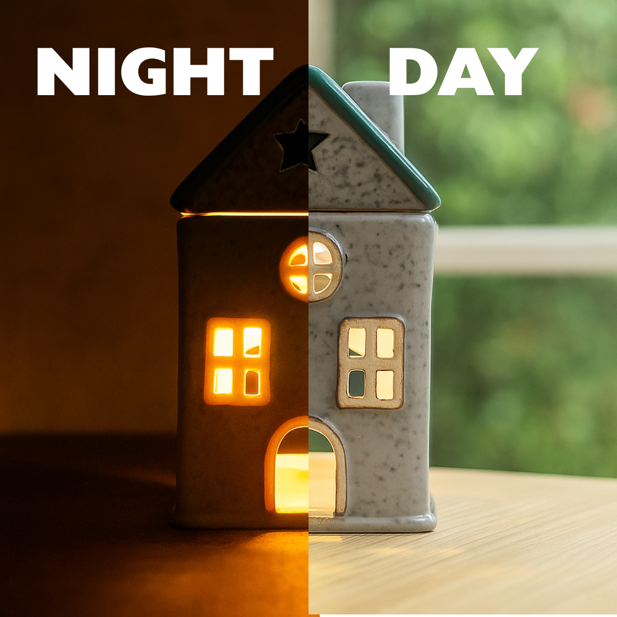Home Tealight Burner - Green Star Cottage