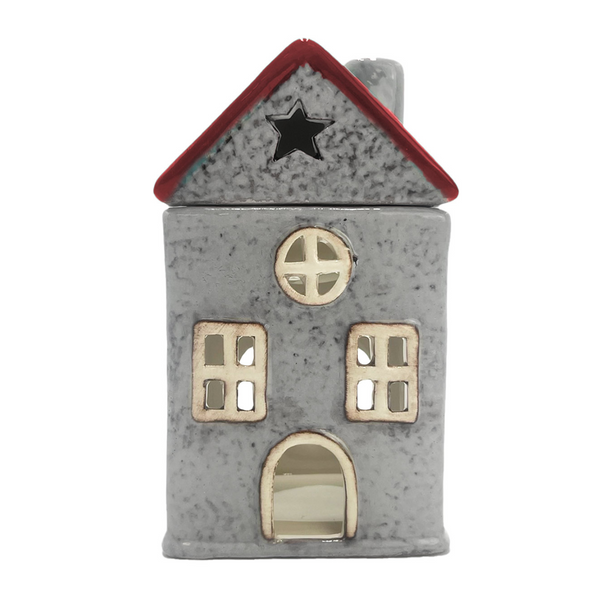 Cello Home - Red Star Cottage - Tealight Burner | Collectables