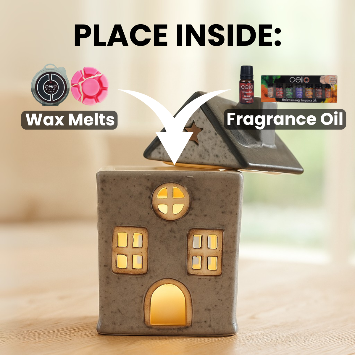 Home Tealight Burner - Grey Star Cottage
