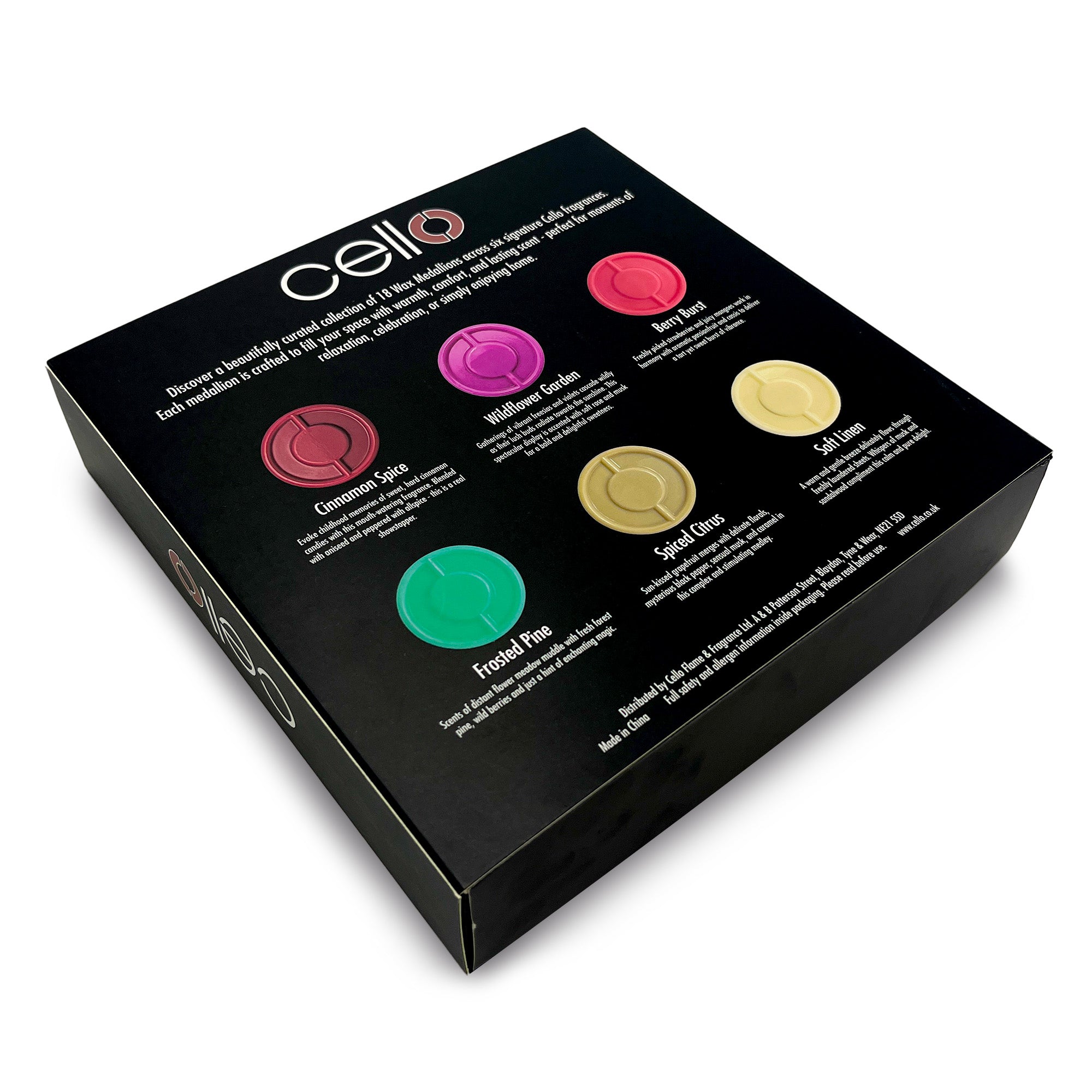 Cello Medallions Multi- Pack - Pack of 18 melts 6 Fragrances