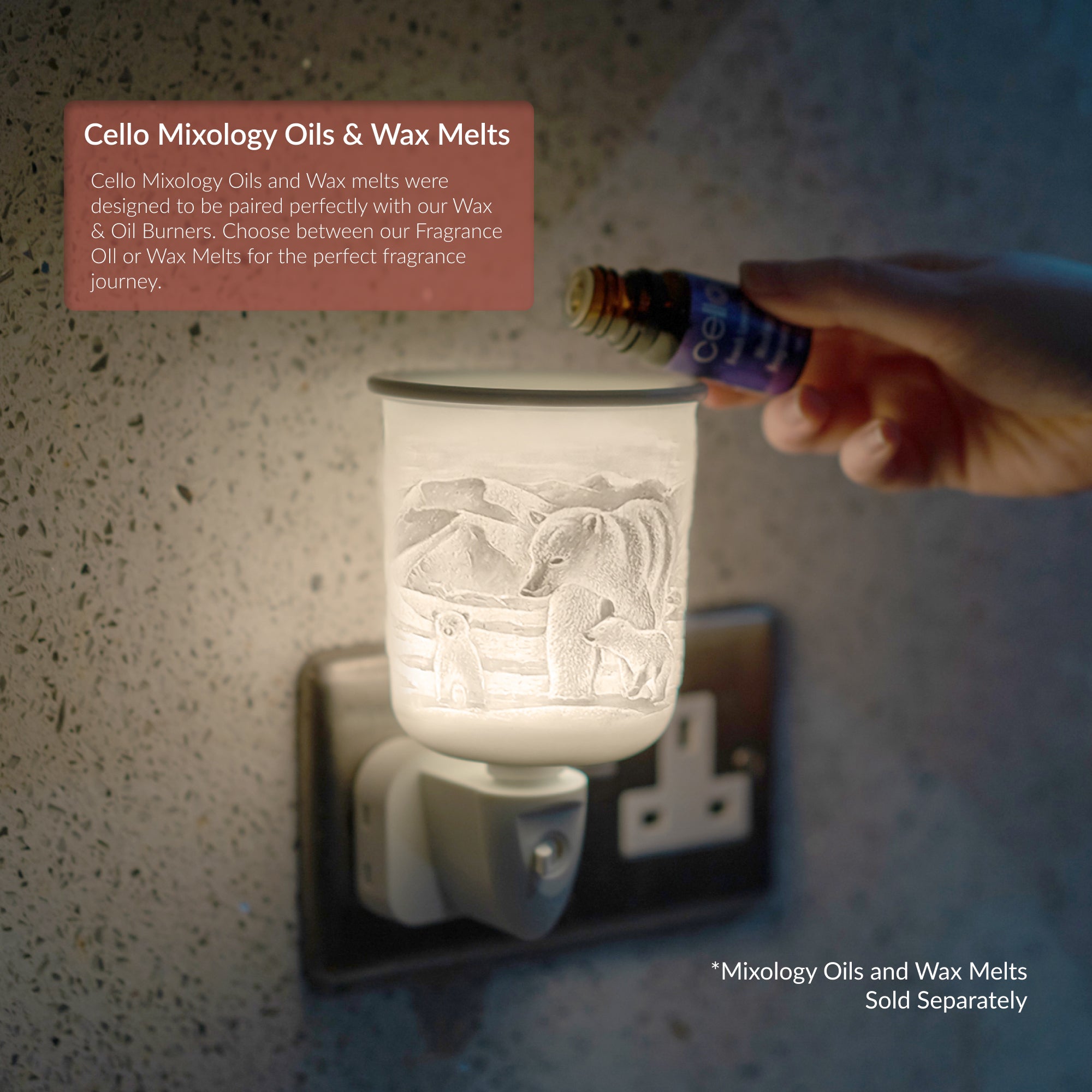 Porcelain Plug In Electric Wax Burner - Polar Bear