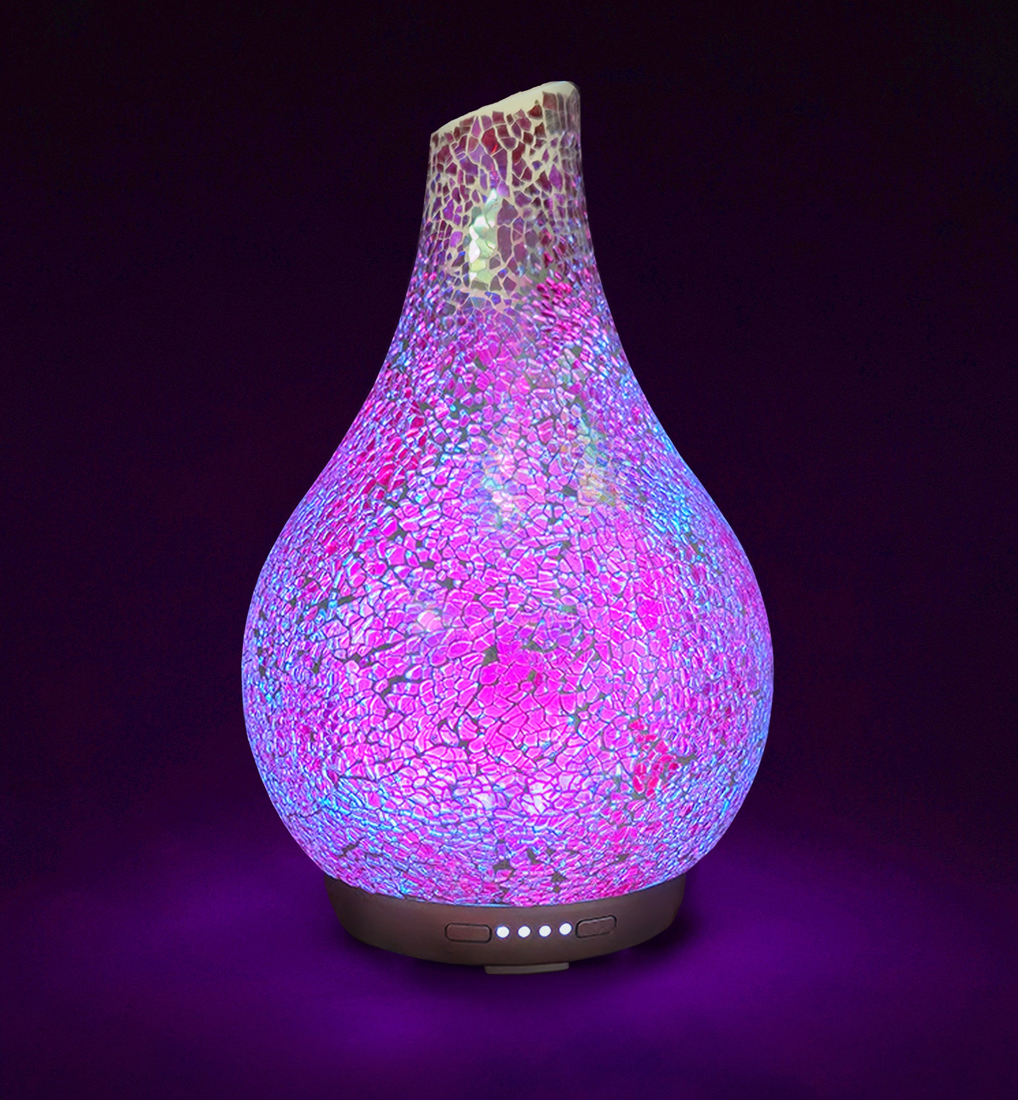 Ultrasonic Diffuser - Multicoloured Mosaic Diffuser & Cinnamon Spice Oil