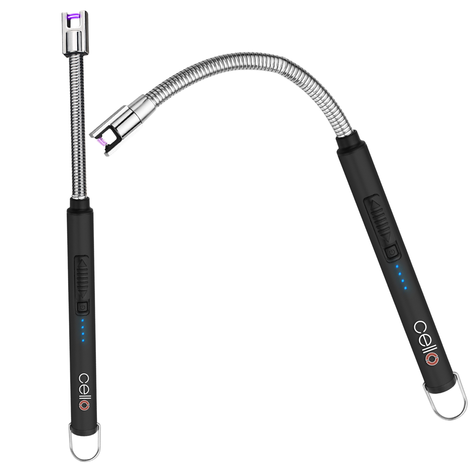 Cello Set of 2 Rechargeable Electronic Flexible Lighter Black