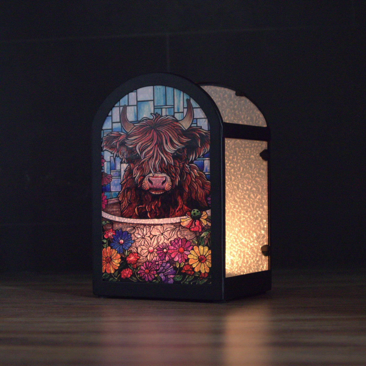 Floral Highland Cow Arch Tealight Holder – Cello