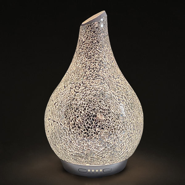 Silver Mosaic Glass Ultrasonic Diffuser - Large