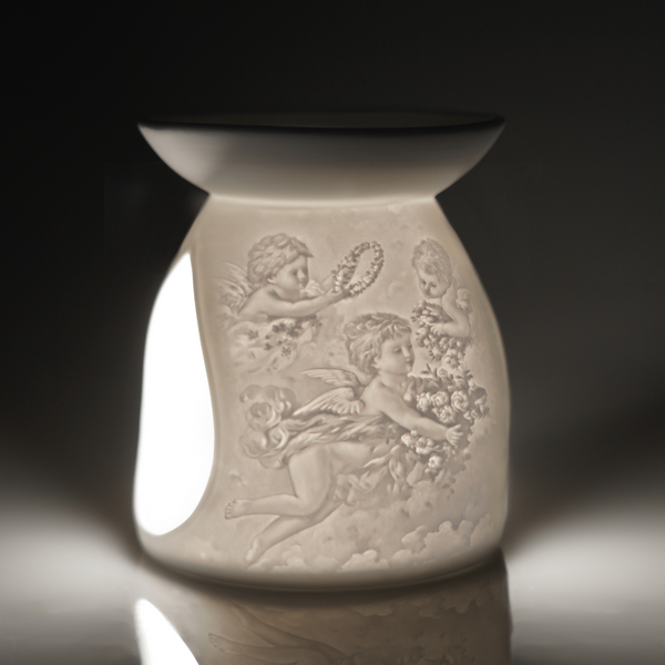 Cello Porcelain Tealight Burner - Cherub