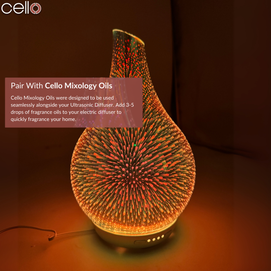 Infinity 3D Ultrasonic Diffuser with 3 Fragrance Oils | Cello