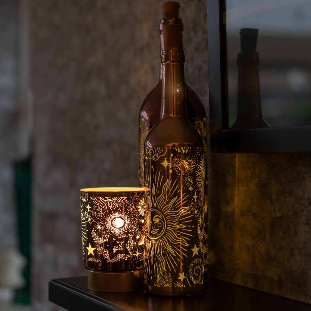 Celestial Copper Bottle - Lamp - Small