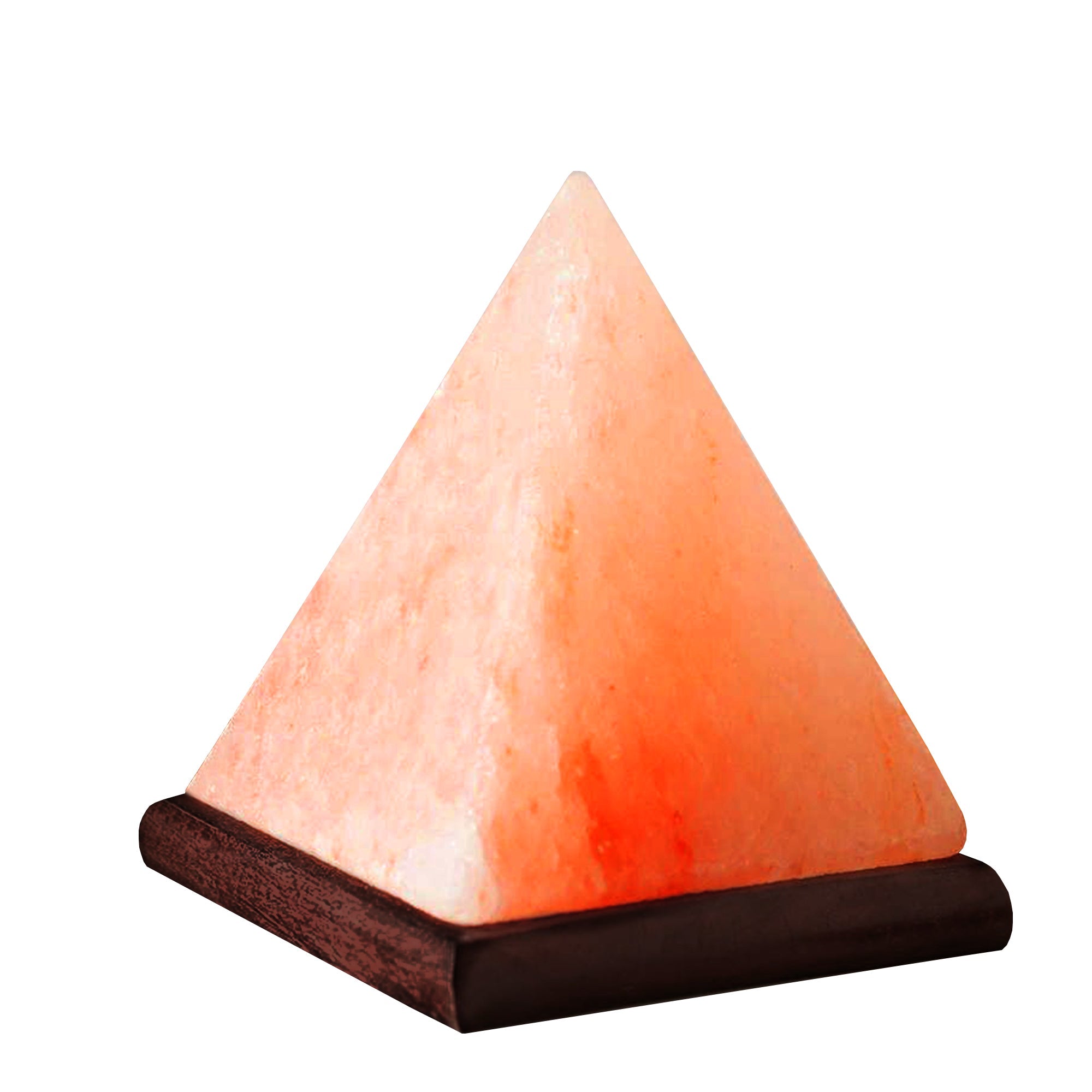 This stylish large pyramid shaped lamp isn’t something you see every day. The dark base beautifully shows off the salt colour, as the natural benefits start to work.  