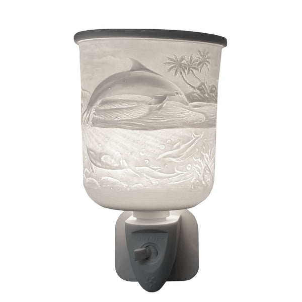 Porcelain Plug In Electric Wax Burner - Dolphin