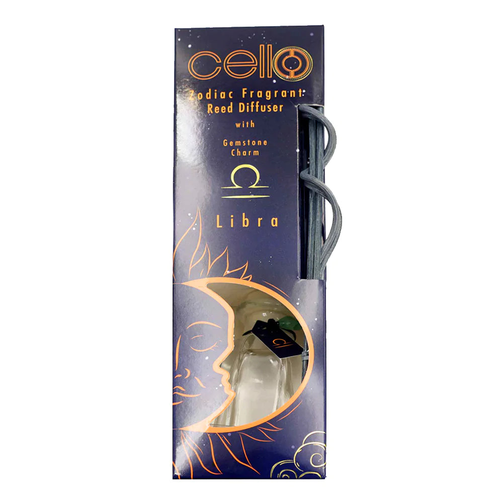Cello Zodiac Reed Diffuser - Libra with Aventurine | Cello