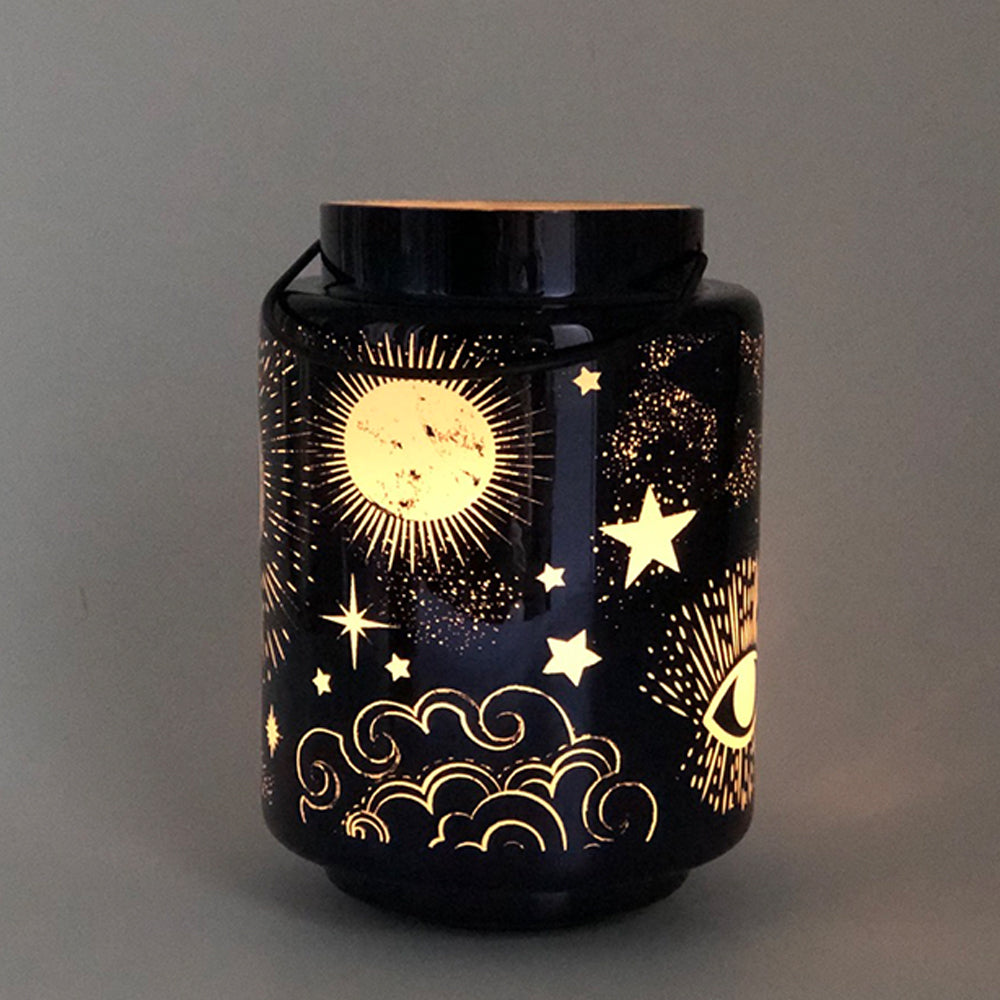 Celestial Midnight Blue Lantern - Lamps - Small