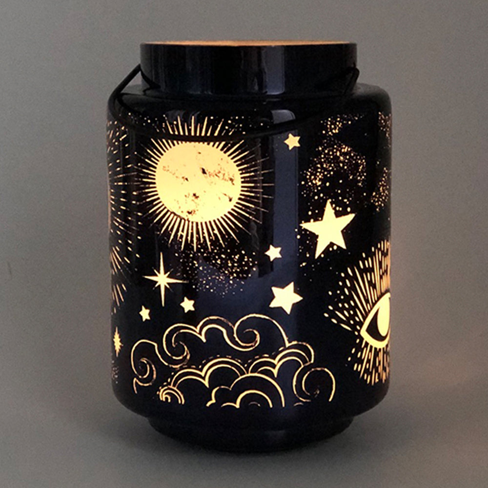 Celestial Midnight Blue Lantern - Lamps - Large