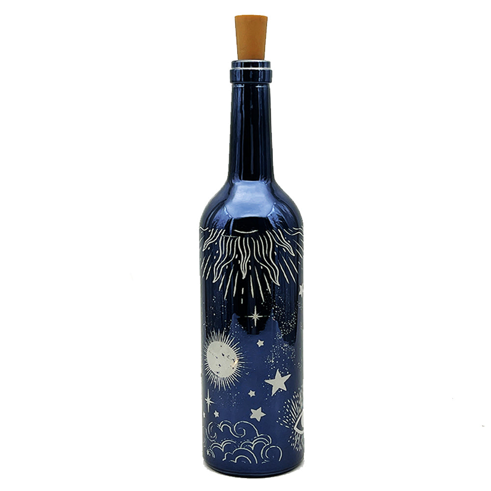 Celestial Midnight Blue Bottle - Lamps - Large