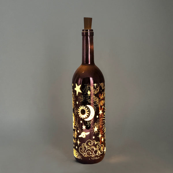 Celestial Copper Bottle - Lamp - Small